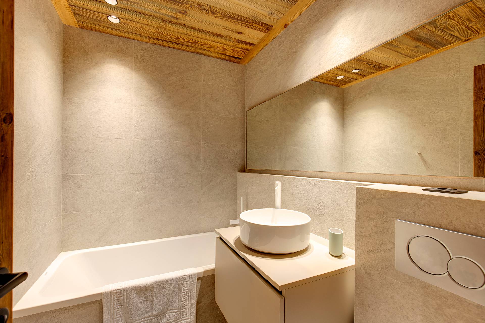 La salle de bain grise